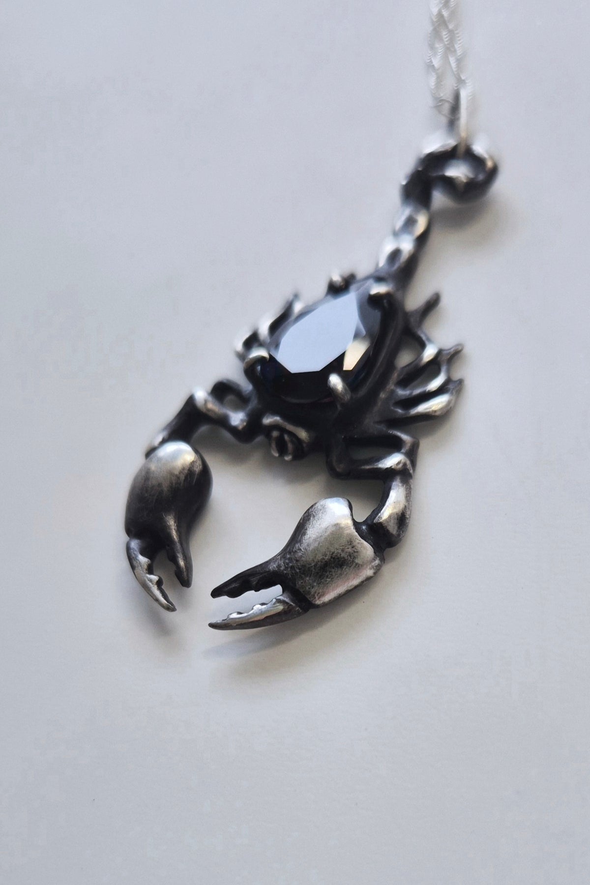 Scorpion necklace with Iolite Sunstone • For Gryphon