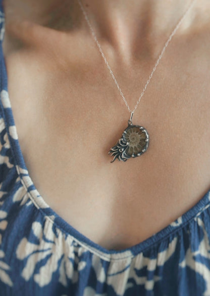 Nautilus necklace - Ammonite fossil