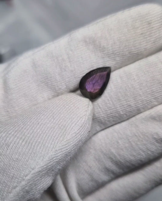 Moth Necklace in sterling silver - Labradorite gem - Custom crafted - Reserved for Michael