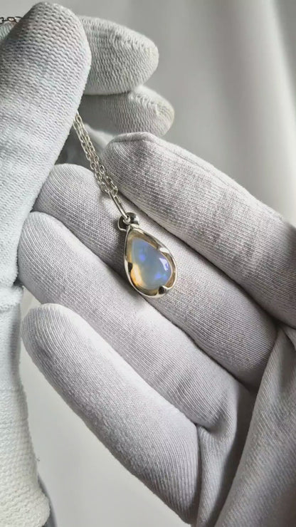 Opal pendant - Teardrop necklace - Opal gem -One-of-a-kind / Ready to ship