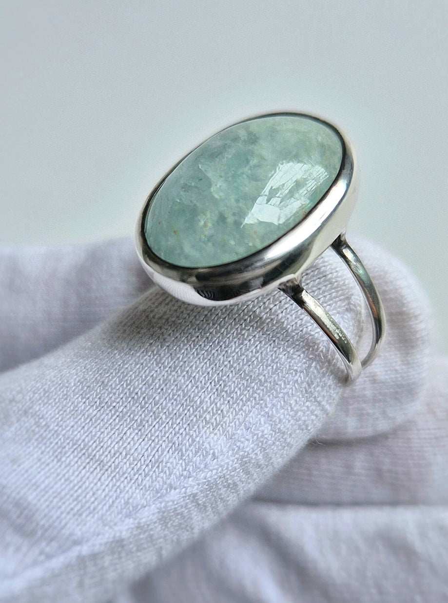 Aquamarine ring in Sterling silver - One-of-a-kind/ Ready to ship