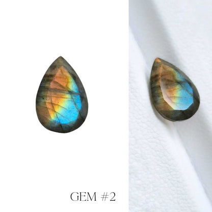 spider necklace in sterling silver - 'Imprint' - labradorite