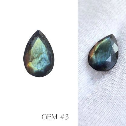 spider necklace in sterling silver - 'Imprint' - labradorite