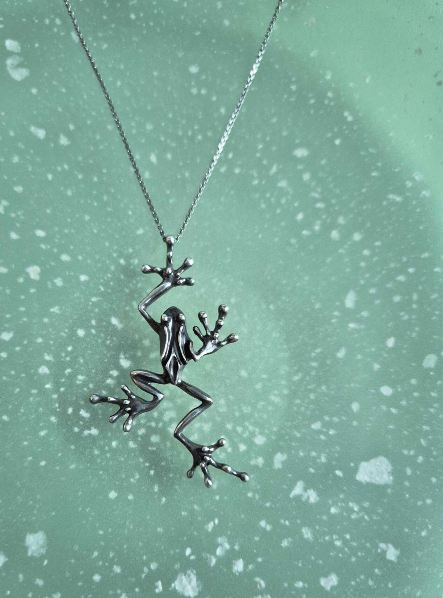 Collier grenouille - Bijoux en argent faits main